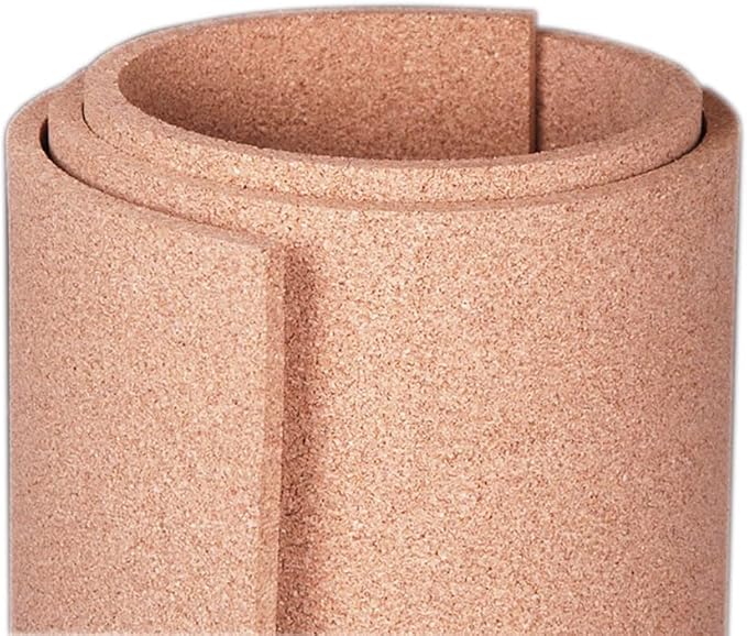 Manton Cork Premium Cork Roll - 4' x 4' x 1/2", 100% Natural Facing Grade Material for Bulletin Boards, Decorative Photo and Message Push Pin Displays - Perfect for Home, School, and Office