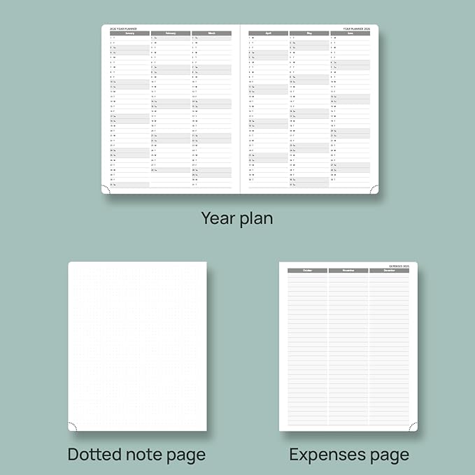 POPRUN Planner 2025-2026, (Large 8.5'' x 10.5'' Hard Cover) Academic Calendar (July 25-June 26) Daily Weekly and Monthly Appointment Book with Hourly Time Slots, Monthly Tabs, 100 GSM - Light Yellow