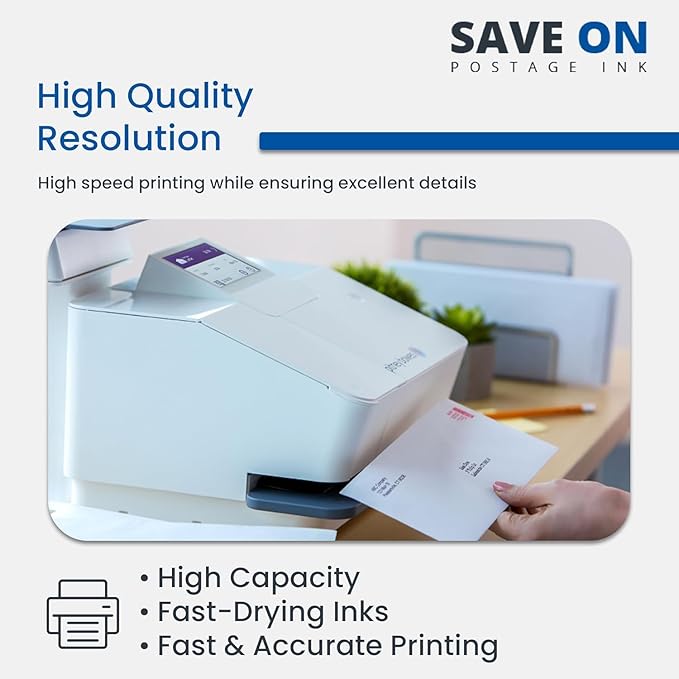 Compatible IXINK357 Quadient Neopost Ink Cartridge (1 Pack, Standard Capacity) - Fluorescent Red Printer Ink Cartridge for IX3 IX5 & IX7 Mailing System & Postage Meter - Replacement Inkjet Printer Ink