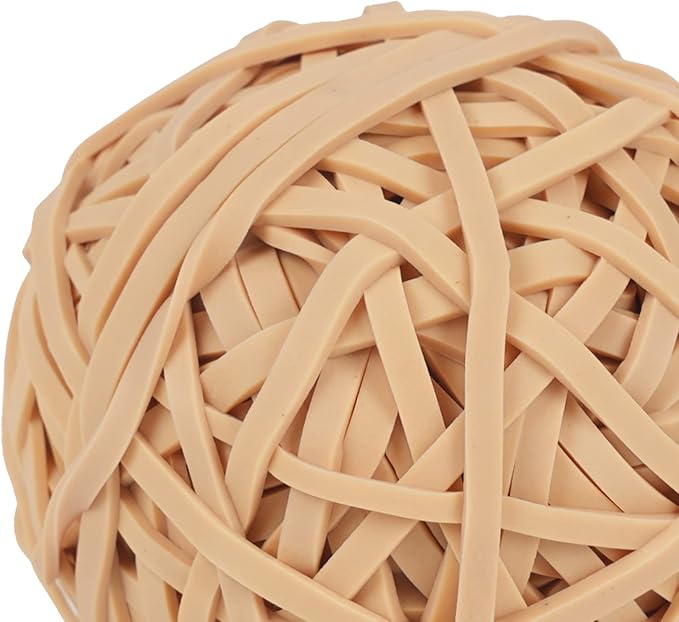 Rubber Band Ball Size #33 Light Brown 2 Pack About 260 Pcs.Strong Elastic Bands,For Office Supplies School Home