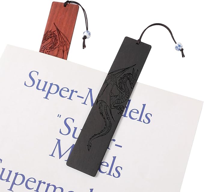 Dragon Bookmark Gift, Bookmarks for Men Boy, Cool Bookmarks, Book Marks for Adults Kids Fantasy Gifts for Men (Dragon)