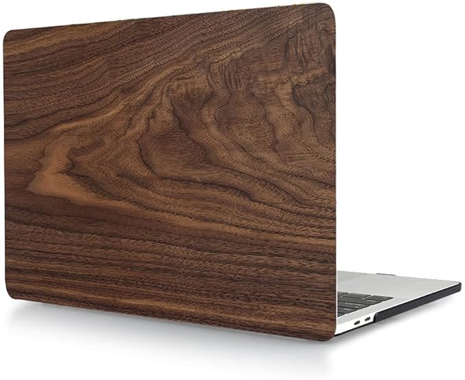 Bandless Case Compatible with MacBook Pro 16 inch 2020 2019 Release A2141 with Touch Bar/Touch ID, Plastic Laptop Hard Shell Protective Case & Keyboard Cover Skin - Wood Grain