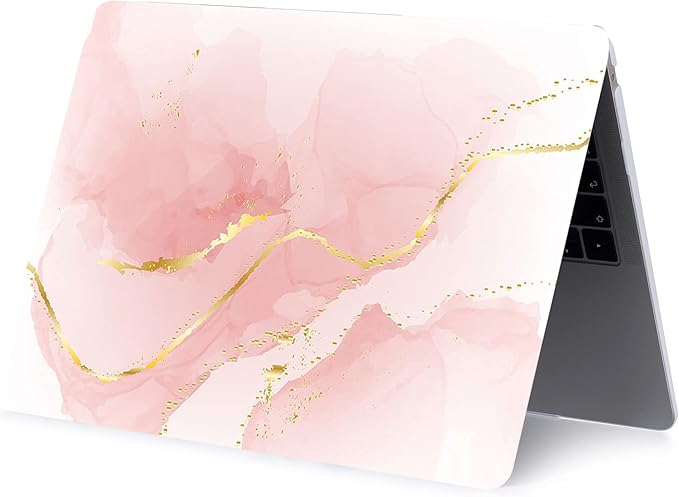 Case Compatible with MacBook Pro 13 Inch 2015 2014 2013 2012 Model A1502 & A1425, Plastic Hard Shell Protective Case with Keyboard Cover for Mac Pro Retina 13 Old Version - Pink Marble