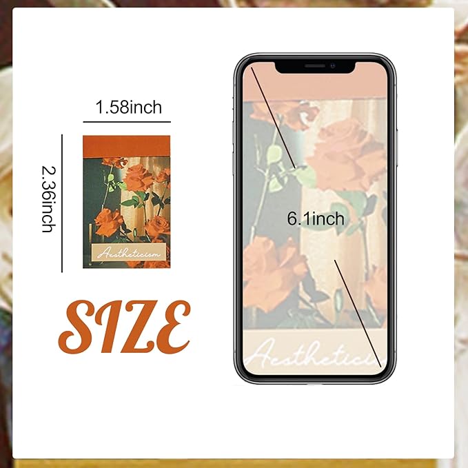 6 Sets 300 Pcs Washi Stickers Set Vintage Aesthetic Sticker Book for Journaling, DIY Decorative Paper Sticker Decals for Bullet Journal Art Scrapbooking Diary Card Craft Gift Album Notebook Stationery