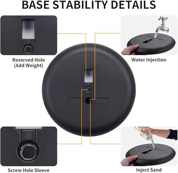 Adjustable Pedestal Poster Sign Stand 8.5x11 inchs, Black Floor Standing Sign Holder with Aluminum Snap Open Frame for Vertical/Horizontal Sign Displayed, for Store/Office/Hotel/School