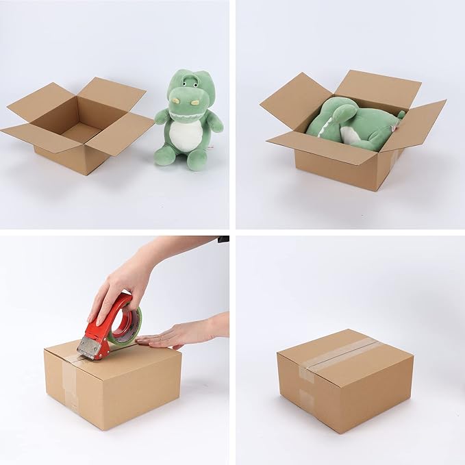 CRUGLA 40 Packs 8x8x4 Shipping Boxes Corrugated Cardboard Boxes Mailers Shipping Box for Packaging Small Business