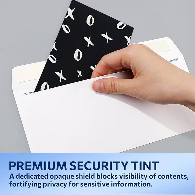SUNEE Envelopes Self Seal – #10 Double Window Envelopes 500 Pack, Security Tint, Self Seal Closure, Fits Standard Business Checks, 4-1/8 x 9-1/2 Letter Envelope for Invoices & Mailings, 24LB