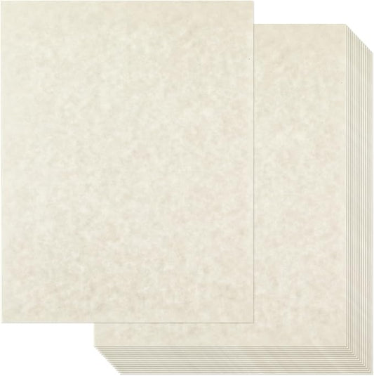 Epakh 200 Sheets Old Age Parchment Paper 8.5 x 11 Inch Standard Letter Vintage Colored Old Parchment Semblance Double Side Printing Paper(Light Gray)
