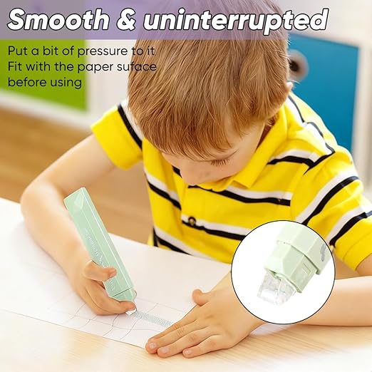 4-Pack Strong Double Sided Tape Roller, 0.23in x 16.4ft Adhesive Tape Glue for Gift Wrapping, Junk Journals, Paper Crafts, Essential Scrapbooking Supplies, Photo Mounting, School Office (Pink)