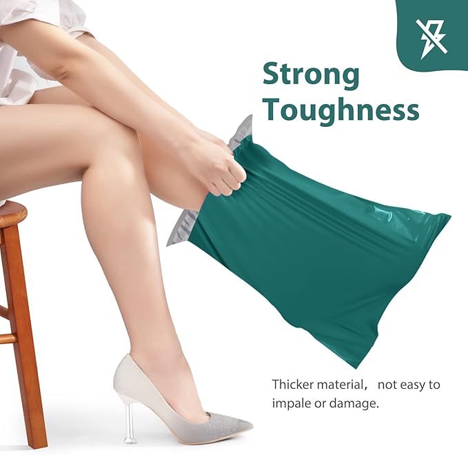 Fuxury Large Poly Mailers 24x24 Inch 100 Pcs, Waterproof Shipping Bags for Clothing, Strong Adhesive Shipping Envelopes for Small Business, Self Seal Mailers Poly Bags Mailing Bags Forest Green