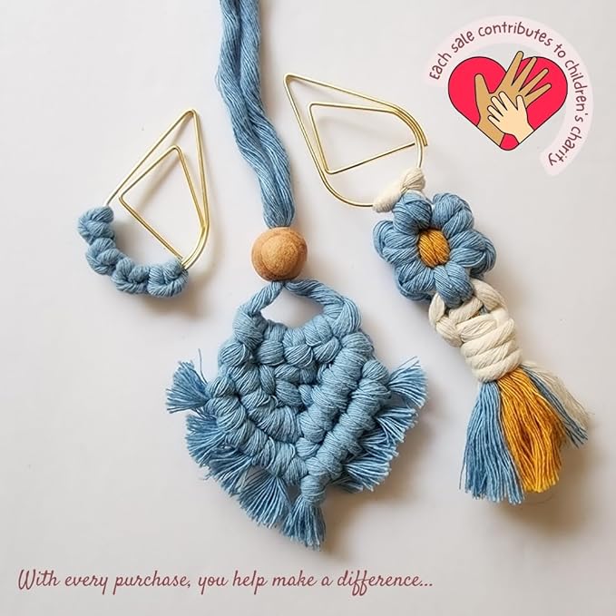 Set of 3 Whimsical Bookmark | Book tabs Classroom Must Haves Crochet Flower Bookmark Paper Clips Bullet Journal Tassels for Bookmarks Cute Things Teacher Must Haves