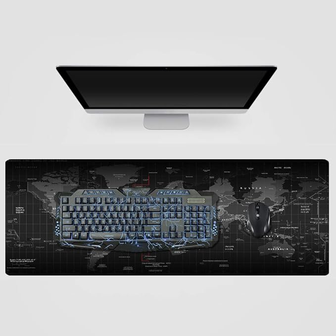 Gaming Mouse Pad Large Anti-Slip Rubber Base Size 47.2x15.7 in (47.2X15.7IN, 120x40 Map)