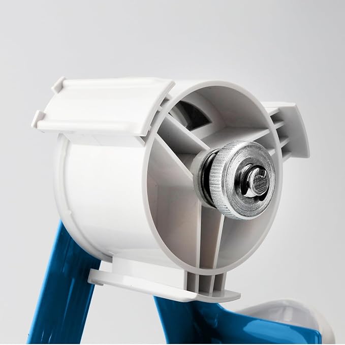 Heavy Duty Metal Frame Tape Gun - 3 Inch Core with Special Ergonomic Handle - Packing Tape Dispenser with Premium Tempered Steel Blade for 2" Tape Rolls