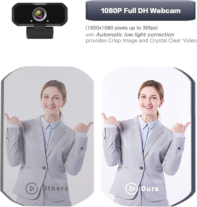 Webcam 1080p HD Computer Switch 2 Camera - Microphone Laptop USB PC Webcam with Tripod Stand, 110 Degree Live Streaming Widescreen Recording Pro Video Web Camera for Calling, Conferencing