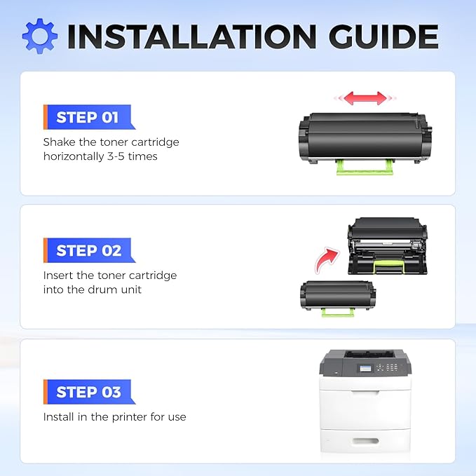 52D1000 Toner Cartridge Black with chip 1-Pack Replacement Compatible with Lexmark MS710n MS710dn MS711dn MS810n MS810dn MS810de MS810dtn MS811n MS811dn MS811dtn MS812de MS812dn MS812dtn Laser Printer