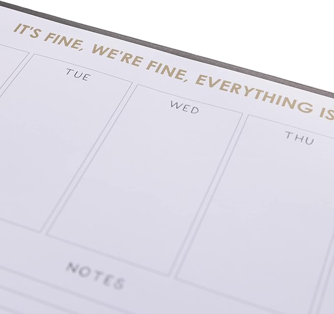 Graphique Weekly To Do Deskpad - It's Fine Design - 9.75" x 8", 80 Sheets, Themed Pages - Planner for College Students, Business Appointments, Great Gift
