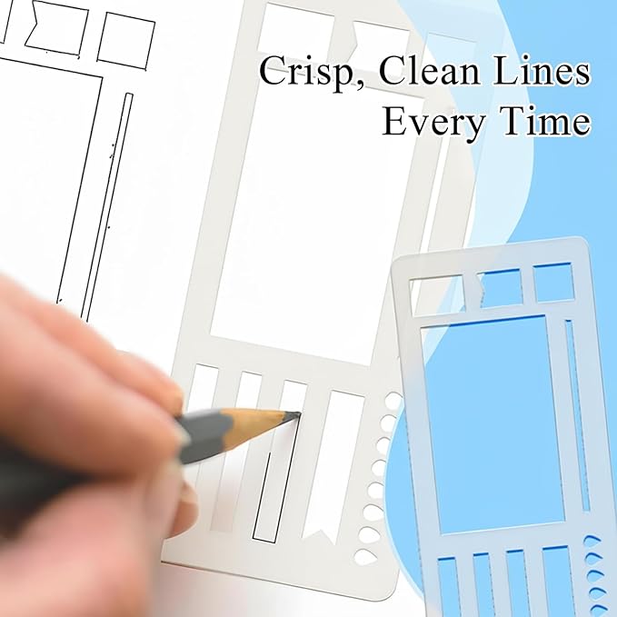 Planner Stencils Set, 9 Pack Flexible Handmade Templates – Reusable Planner Stencils for Journaling, Bullet Journal, Calendar Planning, Scrapbooking & DIY Crafts