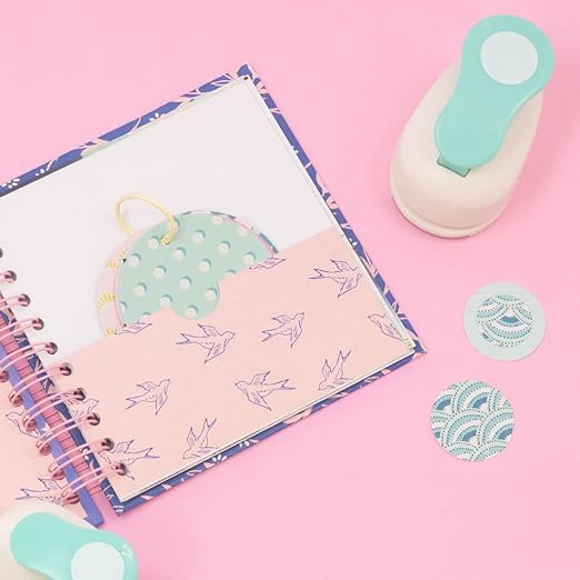 Craftelier - 1,5 Inch Circle Punch with Lever Press | Shape Hole Puncher for Paper Crafts | Round Hole Punch to Create Scrapbooks, DIY Cards & Journals | Mini Hole Punch for Paper & Cardstock.