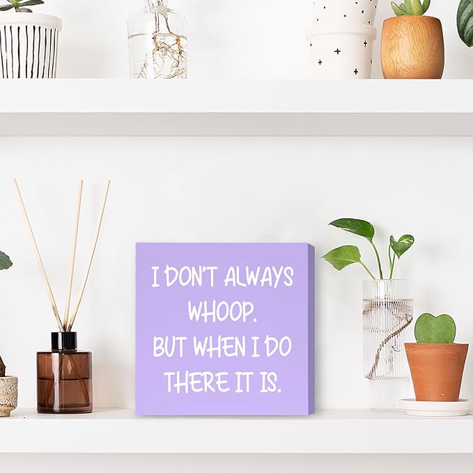 Purple Funny Quotes Office Supplies Accessories Cubicle Decorations Purple Office Decor for Women Desk - Gifts for Coworker Friends Female Funny Home & Bathroom Sign Decorations