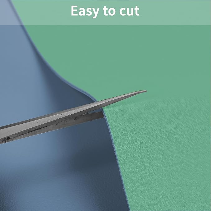 Leather Table Cover,1.8mm Thick,24x48 Inch Desk Cover,Large Desk Mat,Table Protector,Table Cover Protector,Coffee Table Protector,Table Protector Mat(Grayish Blue+Dark Green,24x48)