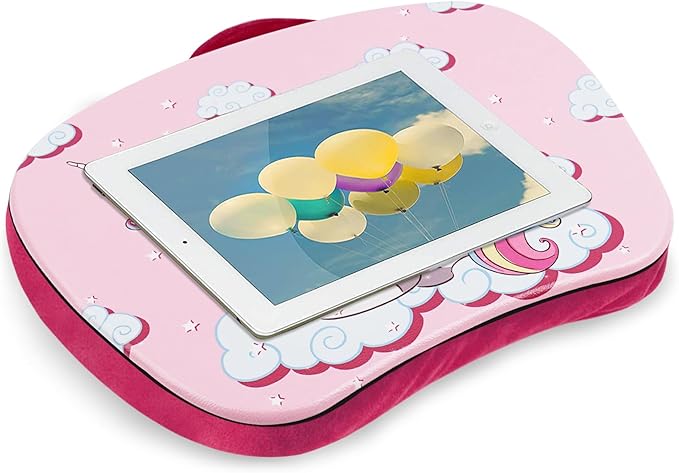 Pets Lap Desk - Lapdesk Fits up to 11.6 Inch laptops - Drawing Table and Craft Desk (1-Unicorn)