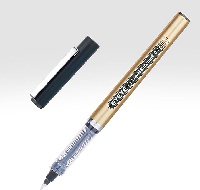 EYEYE Rollerball Pens 6 Black 6 Blue 0.7mm Medium Point, Quick Dry Liquid Ink Smooth Writing Pens for Journaling, Office, School, Note Taking Supplies