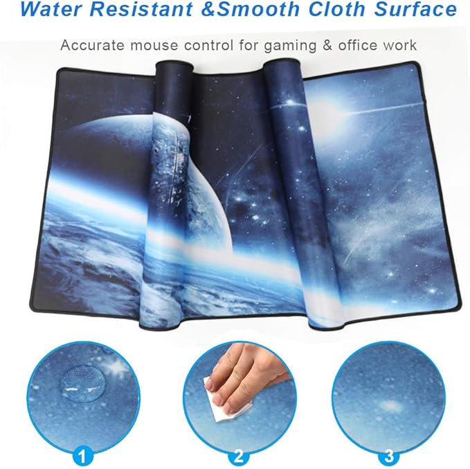 XXL Professional Large Mouse Pad & Computer Game Mouse Mat (35.4x15.7x0.1IN, 90x40 Space)