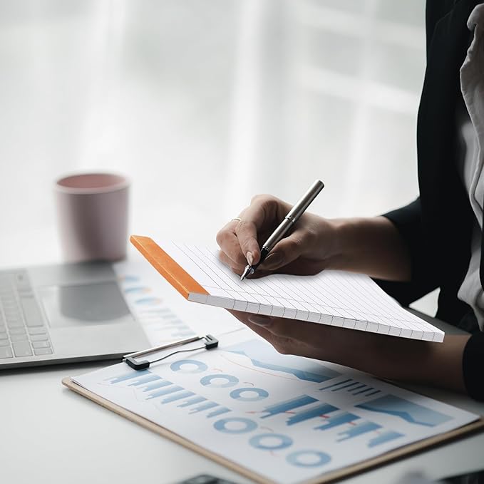 Colarr 24 Pack Legal Pads 4 x 6 Inches Lined Notepads 50 Sheets Wide Ruled Writing Pads for School College Office Business