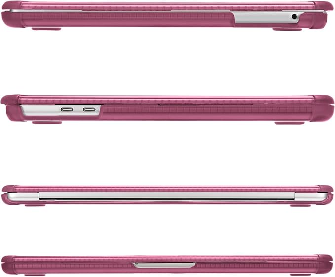 MOSISO Compatible with MacBook Pro 13 inch Case M2 2025-2016 A2338 M1 A2251 A2289 A2159 A1989 A1708 A1706, Anti-Cracking Heavy Duty Plastic TPU Bumper Hard Case&Keyboard Skin&Screen Film, Wine Red