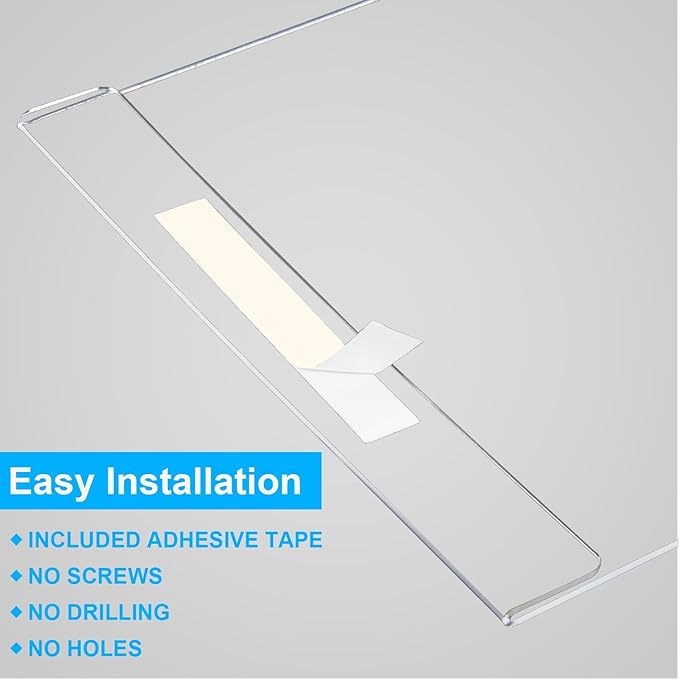 EHWINE 10 Pack 8.5x11 Wall Mount Acrylic Sign Holder, Wall Signs Photo Menu Flyer Display Holders, Plastic Clear Acrylic Frames for Office Home Hotel Business Store (with Adhesive Tape)