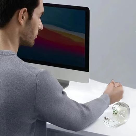 Tape, Clear Tape,Transparent Tape for Office Supplies and School Supplies,Glossy Finish,3/4 in x 720 in, Dispensered, 24 Pack