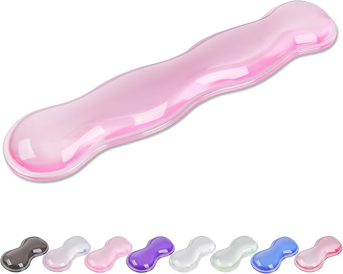 Gel Wrist Rest for Keyboard and Mouse, Wrist Rest for Keyboard, Mouse Wrist Support, Pain Relief, Cool Touch, Non-Skid, Keyboard Wrist pad