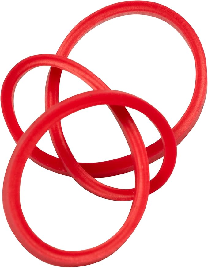 JAM PAPER Colorful Rubber Bands - Size 33 - Red Rubberbands - 100/Pack