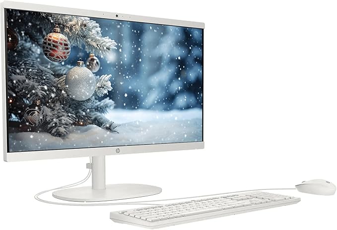 HP 21.5" FHD All-in-One Desktop Computer, 16GB RAM 512GB Storage (256GB SSD + 256GB Docking Station Set), Dual-Core Intel Celeron, Windows 11 Pro with Microsoft Office Lifetime Suite, Keyboard & Mouse