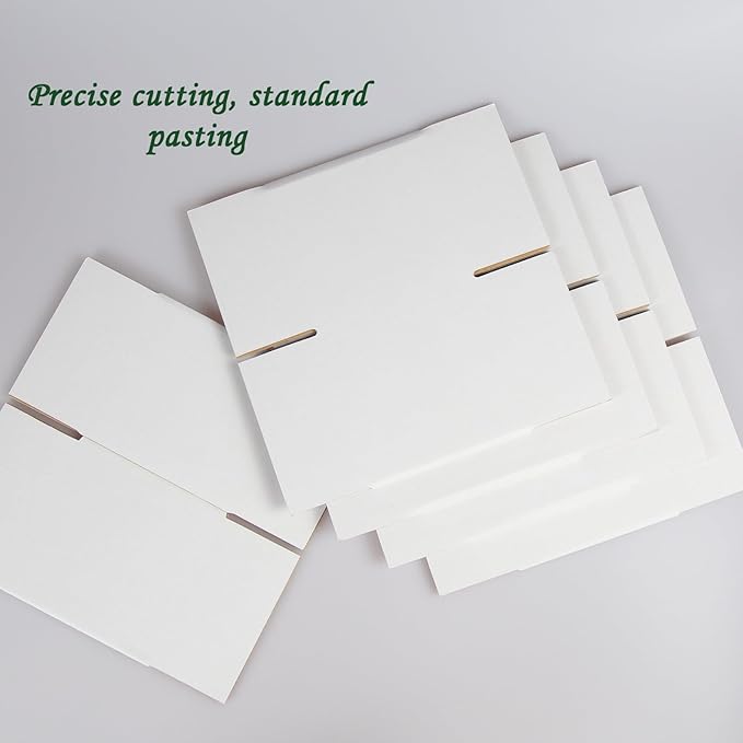 4x4x4 Inches Shipping Boxes Set of 40, White Corrugated Cardboard Box Literature Mailer for Packing Small Business