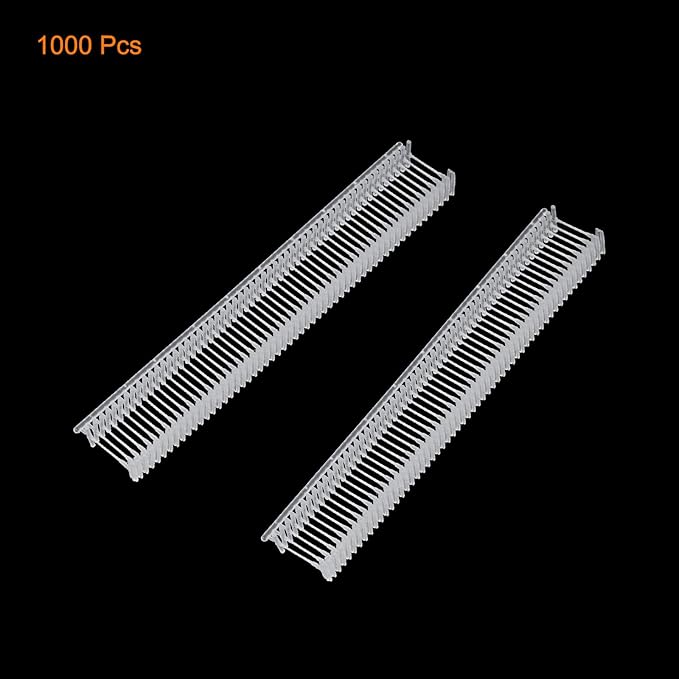 MECCANIXITY Standard Tagging Fasteners,Plastic Regular,Standard Label Gun Price Tagging Barbs for Garment Price Tag Label Tagging Barbs 10mm/0.39 Inch,Pack of 1000 Transparent