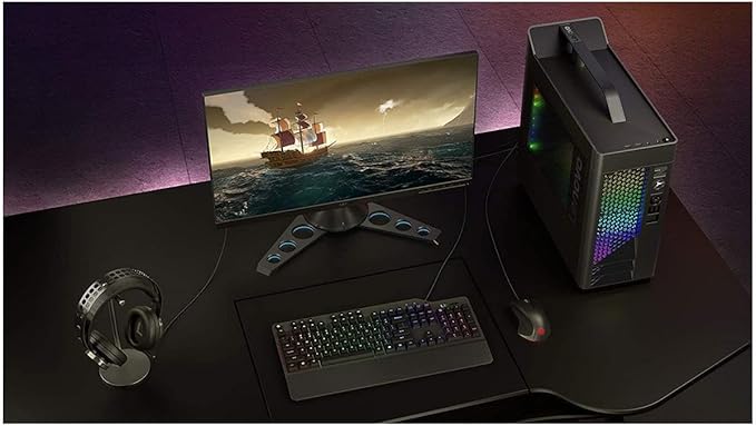 Lenovo GY40T26478 Legion K500 RGB Mechanical Gaming Keyboard, 3 ZONE Full-size Keyboard, 7 user Programmable Hot Keys; 16.8 Million Colors, 50 Million-Click Red Mechanical Keys, Detachable Palm Rest