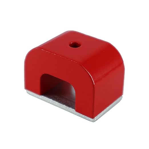 Red Horseshoe Heavy-Duty Alnico Power Magnets for Education and Doing Velvet Nail (15 lbs Pull)