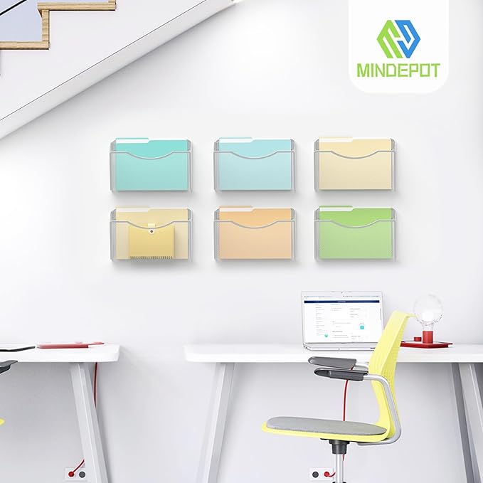 Wall File Organizer,Hanging Wall Mounted File Folder Binder Holder Mail Organizer for Office,Home and School Supplies