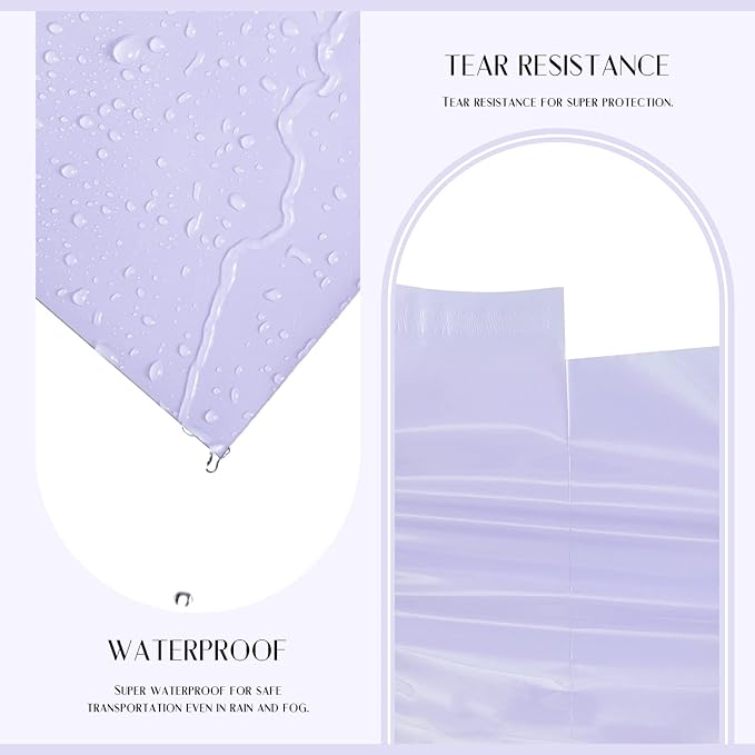 Metronic Poly Mailers 14.5X19 100 Pack, Strong Adhesive Shipping Bags for Clothing, Waterproof and Tear-Proof Packaging Bags Mailers Poly Bags for Shipping Envelopes in Lilac Purple