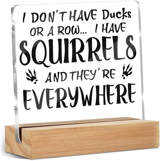 Funny Office Desk Decor Clear Acrylic Sign 4x4 Inch, Humorous Decorative Desk Accessories for Office Table Shelf Desktop Cubicle Decor, Small Gifts for Women Men Coworkers