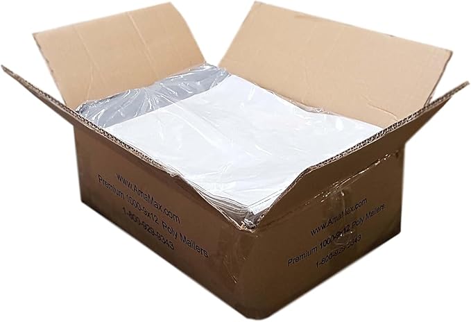 iMBAPrice 1000 - 9x12 Premium Matte Finish White Poly Mailers Envelopes Bags (iMBA-3PM-1000)