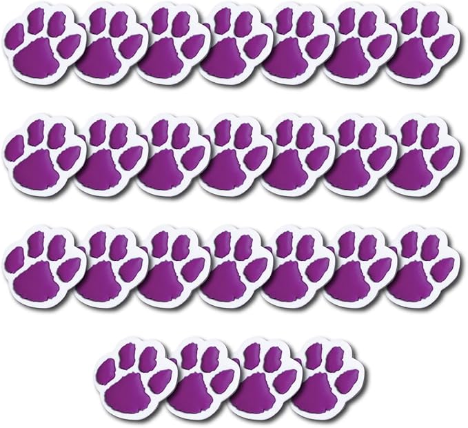Anderson's Purple Paw Pencil Toppers, Set of 25, School Supplies, Classroom Supplies, Writing