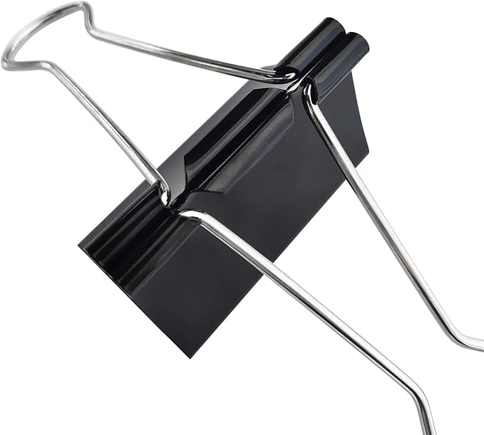 DSTELIN Extra Large Binder Clips 2.4-Inch (18 Pack), Big Paper Clamps for Office Supplies, Black