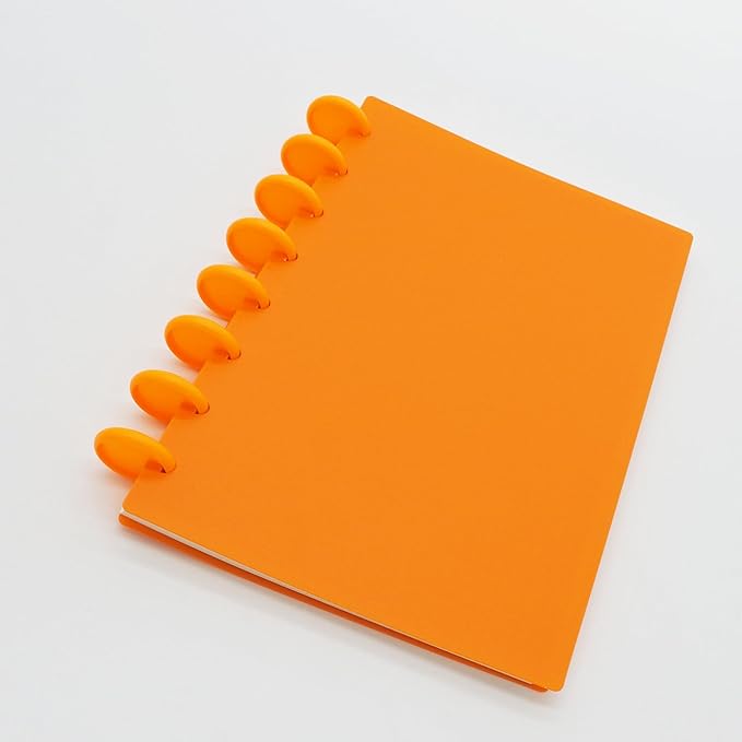 100pcs Discbound Notebook Discs DIY Planner Accessories fits for Tul,Levenger,Arc,Happy Planner,Talia(Orange,0.7inch/18mm)