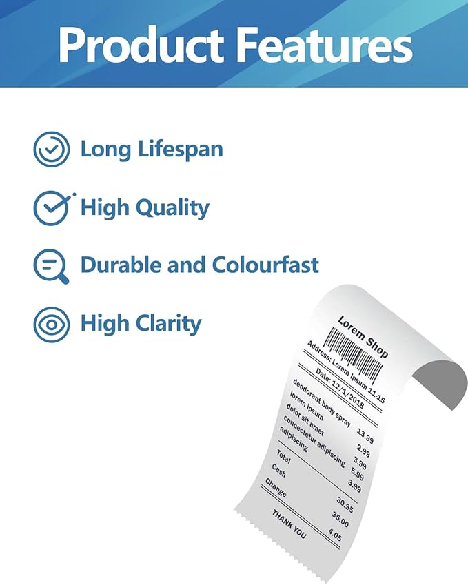 WEEMAY Compatible Calculator Ink Ribbon Replacement for IR-40T Black/Red Sharp EL-1750V EL-1801V, Canon P23-DHV CP13 MP-12D, Casio HR-100TM HR-170RC, Individually Sealed, 12 Pack
