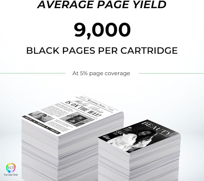 TCT TN810 Black Toner Cartridge 2 Pack - Premium Compatible Replacement for Brother TN810 TN-810 Black Works with Brother HL‐L9410CDN L9430CDN MFC‐L9610CDN L9630CDN Printers (9,000 Pages)