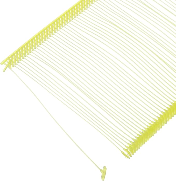 MECCANIXITY Standard Tagging Fasteners,Plastic Regular,Standard Label Gun Price Tagging Barbs for Garment Price Tag Label Tagging Barbs 75mm/3 Inch,Pack of 1000 Yellow