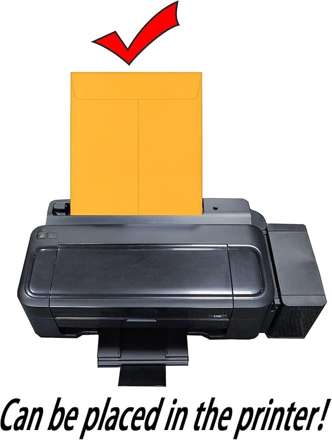 120 PCS 6x9 inches Security Catalog Envelopes Printable Self Seal Envelopes, Anti Tear Brown Envelopes for Invitation Cards, Pictures, Photos, Documents