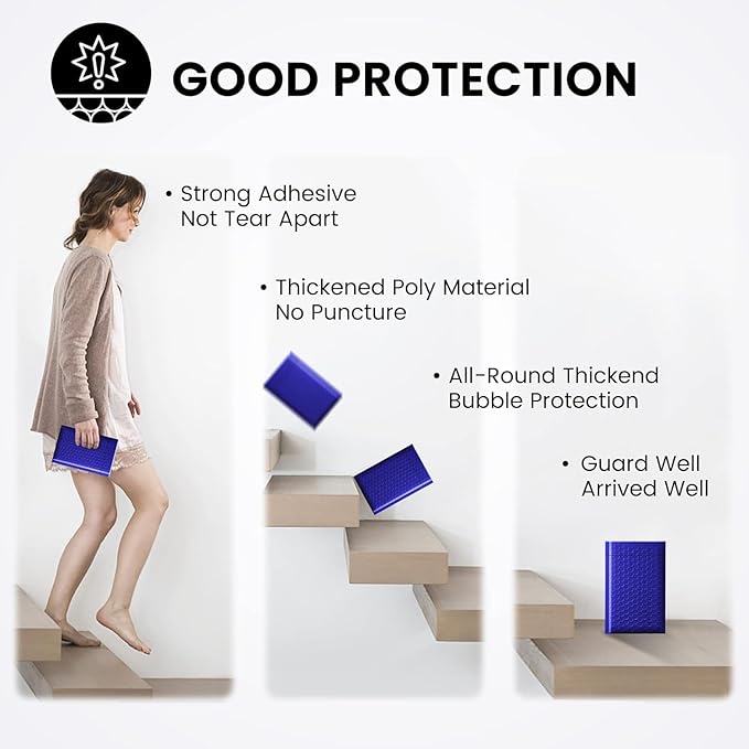 Fuxury Bubble Mailer 800Pcs 4x8 Bubble Mailers Bulk Royal Blue Shipping Padded Envelopes Usable Size 4x7” Waterproof Mailing Envelopes for Mailing,Packaging, Small Business #000